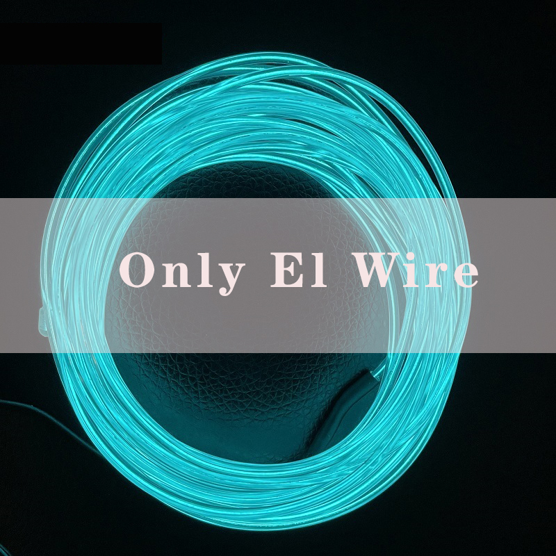 Luces iluminadas con cable EL de 10M/5M/3M/1M con luces de neón, combinación DIY de luces multicolores, pilas AA, tiras LED USB para graduación: 6000 K blanco frío / 5.500 K