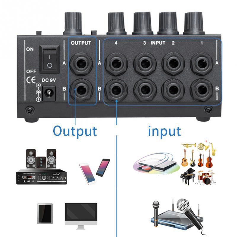 8 Channel Sound Universal Digital Mixer Adjusting Microphone Mixing Console Eu Plug