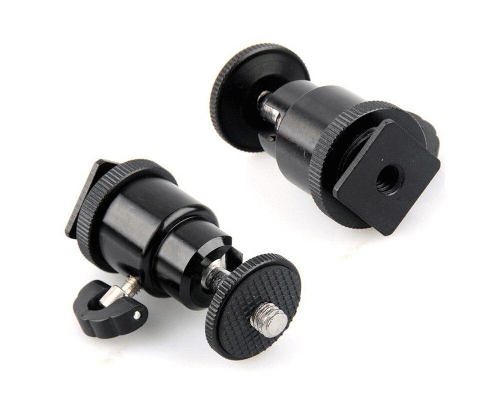 Mini Ball Head Shoe Adapter 1/4 Mount Schroef Voor Dslr Camera Led Video Camera Statief 360 Graden Dslr camera Accessoires