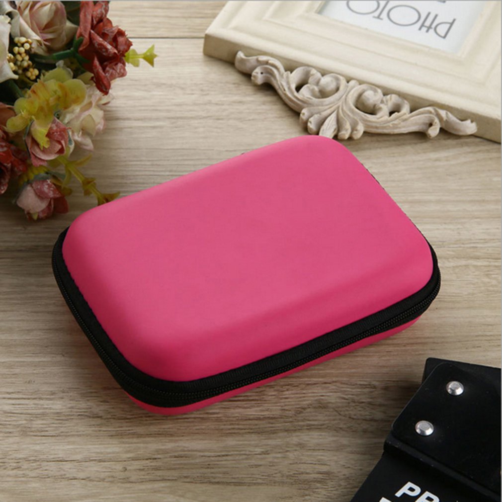 2.5 inch externe usb harde schijf hdd draagtas hoes tas mobiele schijf doos behuizing voor pc: Paars 