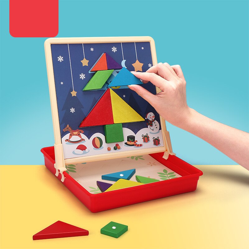 Magnetic Puzzle Box - Tangram Intellectual Development Toy - Educational Learning Game for Kids