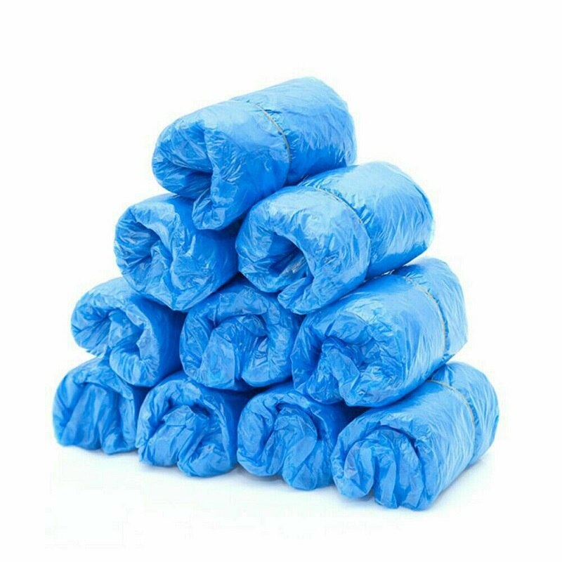 Fundas desechables de plástico para zapatos, impermeables, previenen la humedad de las botas, calzado a prueba de polvo para el hogar, 100/200/300 Uds.: 200pcs