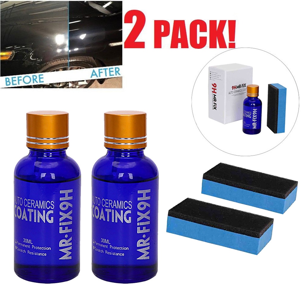 Set de revestimiento de vidrio líquido para coche 9H, accesorios para coche 30 ML, 2 unidades, líquido de pulido de oxidación para coche, 6,99 unidades