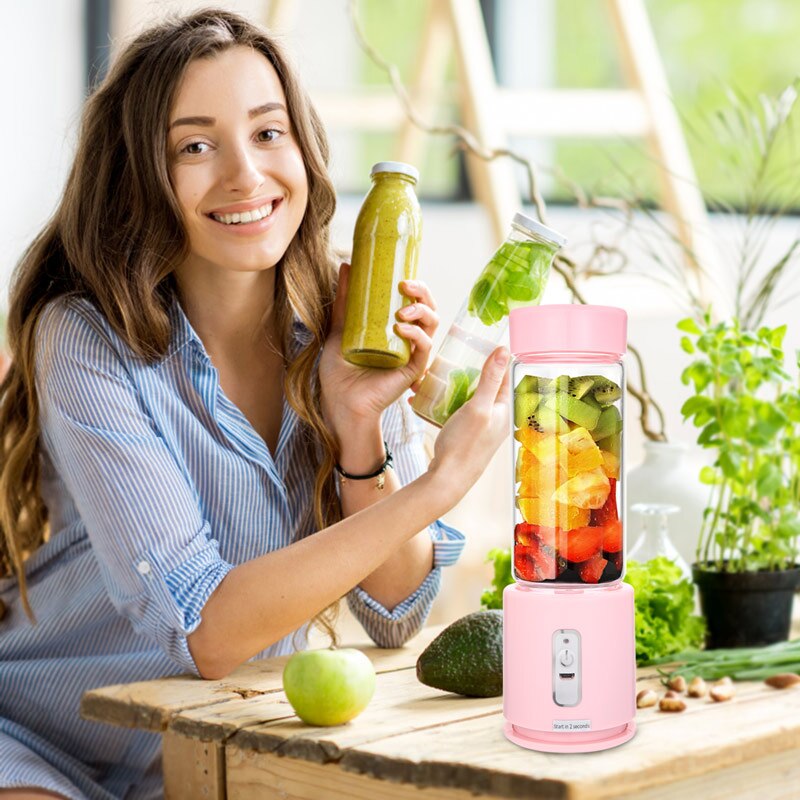 350ml Portable Multifunction Electric Mini Charging Juicer Rechargeable Blender Juice Machine Fruit Extractors Healthy Life