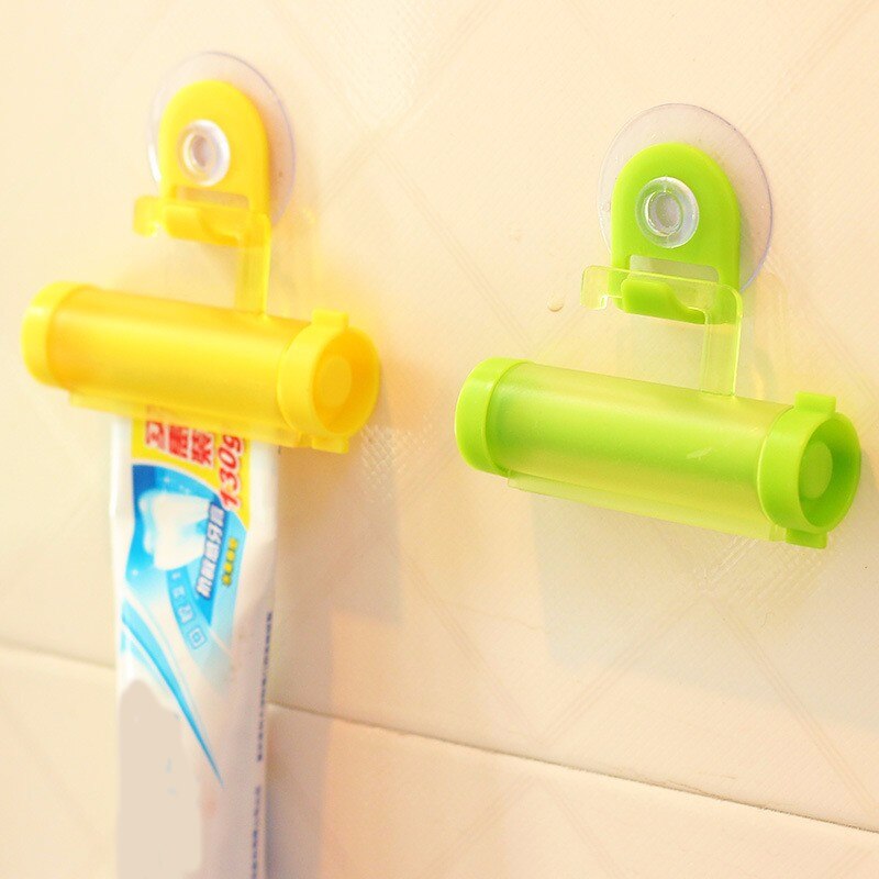 Suction Plastic Rolling Tube Squeezer Useful Toothpaste Easy Dispenser Bathroom Toothpaste Holder Bathroom Home Accessories