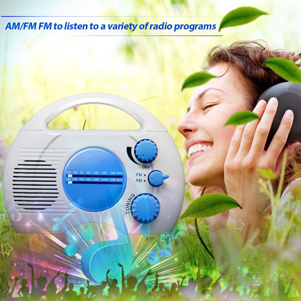 Draagbare Subwoofer Douche Waterdichte Handheld Fm Am Radio Speaker Car Handsfree Muziek Voor Ios Android Telefoon