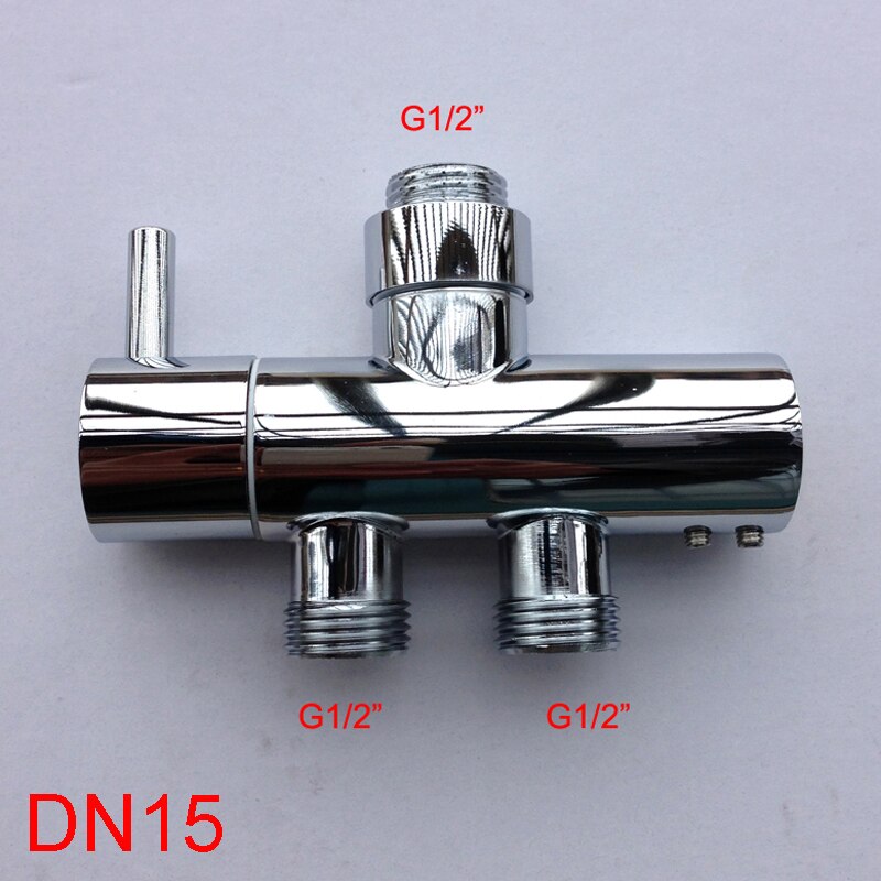 Split Style Bathroom Shower Set Diverter Water Valve wall mounted Brass Diverters Adapter for Converted Shower kits: DN15