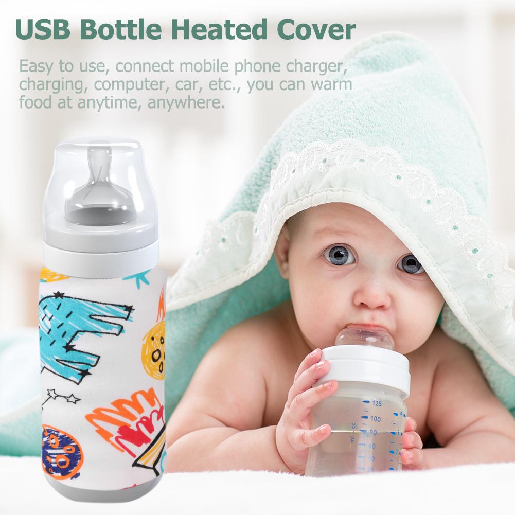 Draagbare Usb Flessenwarmer Outdoor Baby Melk Zuigfles Cover