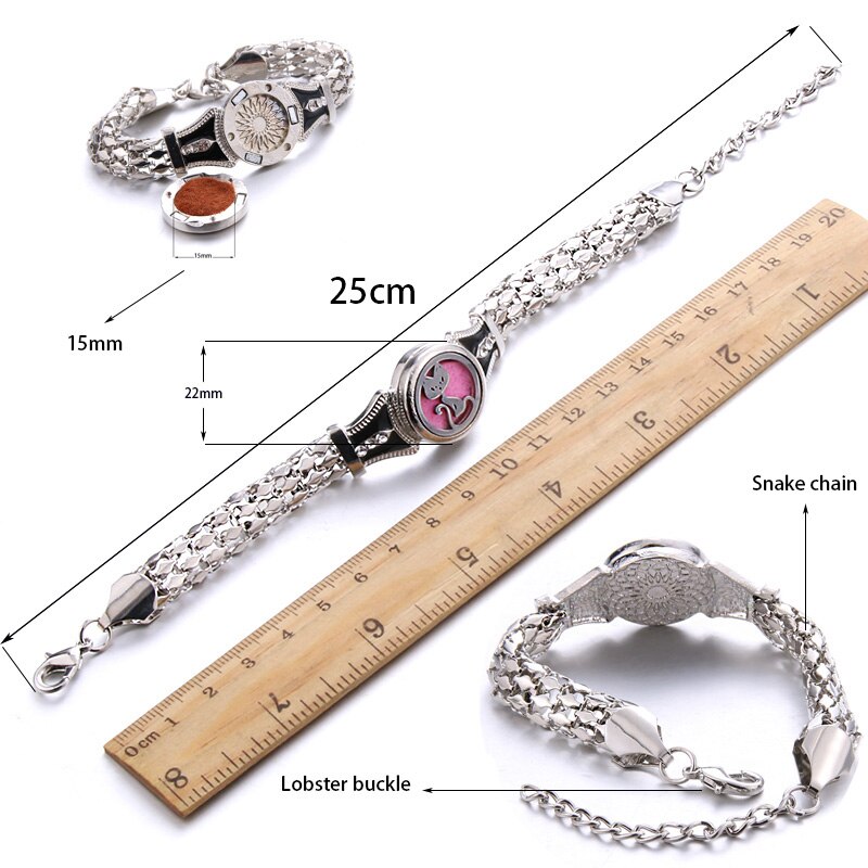 10 Styles Life Of Tree Aroma Bracelet Adjustable Bangle Essential Oil Diffuser Perfume Aromatherapy Chain Bracelet Locket