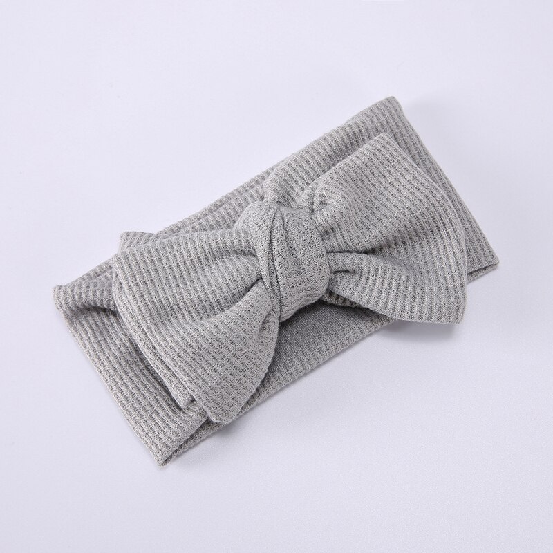 Ins Baby Hoofdband Big Bows Tulband Meisje Hoofdbanden Winter Haaraccessoires Kids Wafel Haarband Peuter Headwraps Dubbele Laag: 11