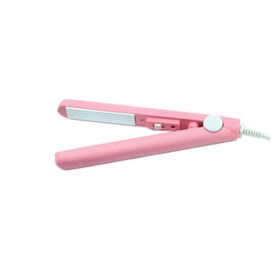 Ceramic Mini Hair Curler US/UK/EU/AU Straightener Hair Iron flat iron Straightening comb mini hair straightener: PINK / AU