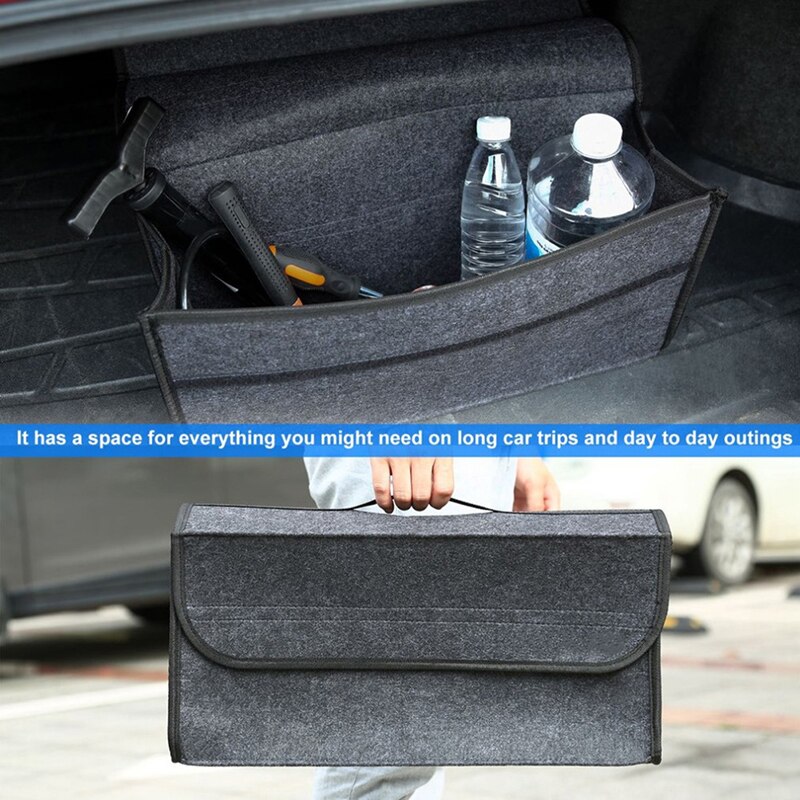 1Pc 49*24*16cm Tragbare Auto Lagerung Kasten Auto Werkzeugkasten Werkzeug Falten Kasten Auto Stamm Lagerung tasche