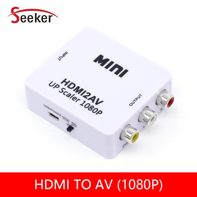 HDMI naar AV Video Converter 1080 P hdmi-ingang Rca-uitgang voor STB/Laptop/Projector/HD TV AV Output Scaler Switch Adapter