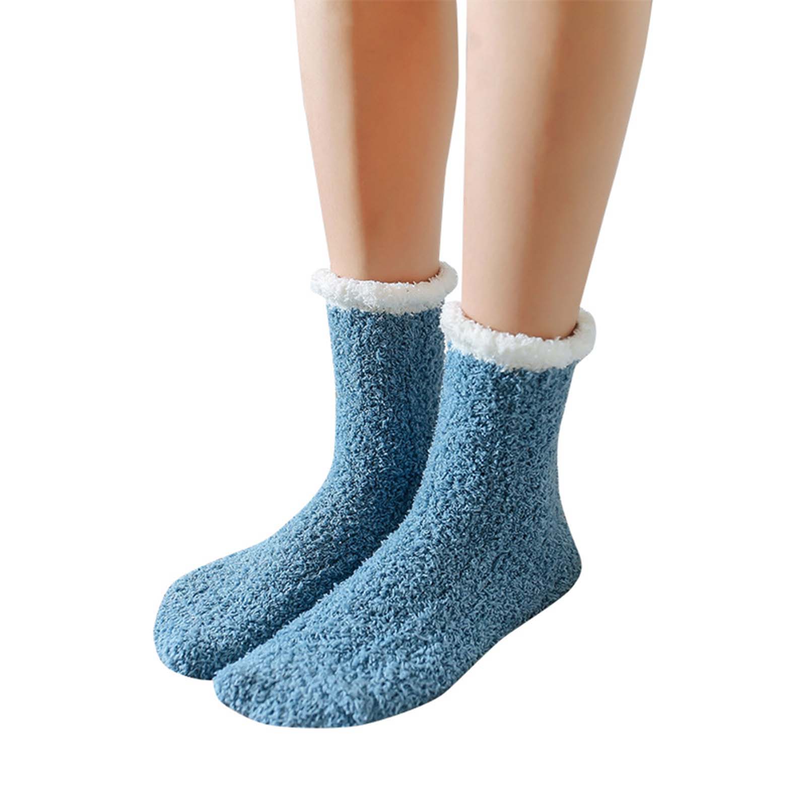 Cute Women's Middle Tube Socks Corals Fleece Soft Warm Fluffy Socks Winter Supplies &T8