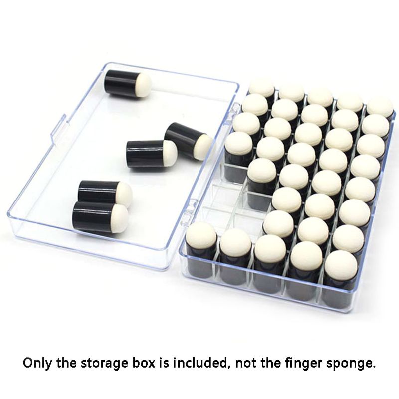 40 Compartments Storage Box Transparent Plastic Nail Art Jewelry Earring Case