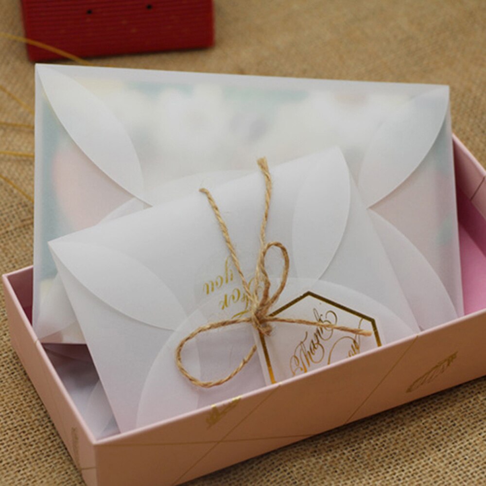 10 teile/los transparent Papier Umschläge leer Transluzenten Schwefelsäure Papier Umschläge Für Hochzeit Einladungen Segen Gruß