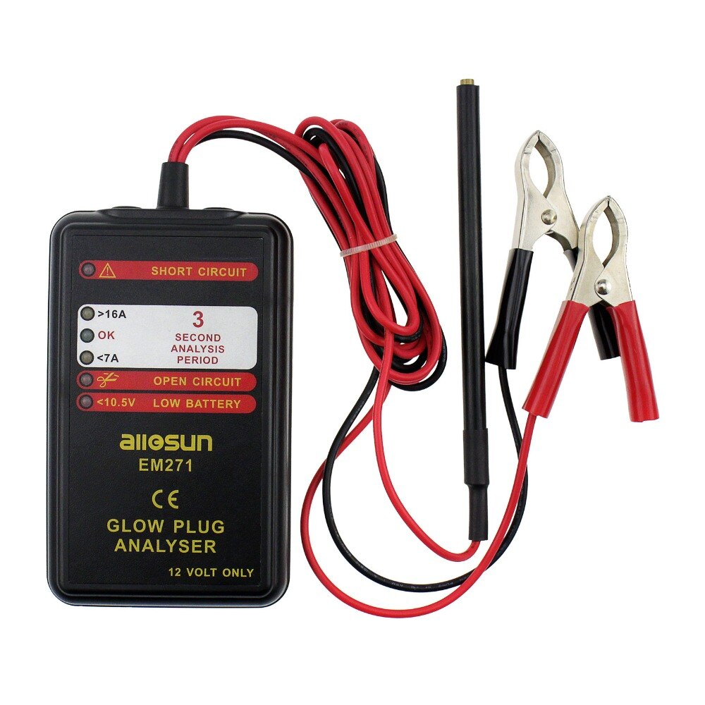 Car Engine Tester LED Display Automatic Glow Failure Car Repair Glow Plug Diagnostic Tool 12V Vehicle Engine System Analyser