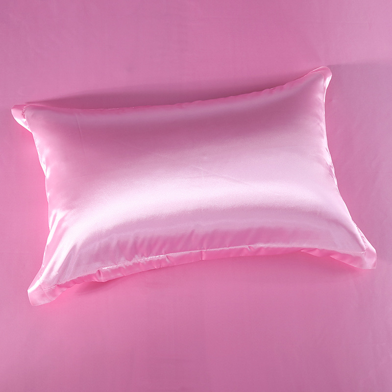 Pehmeämpi silkkiäistoukkien kaksipuolinen silkkityynyliina tyynyliina 1 kpl silkkiä 48cm x 74cm 12 väriä valittavissa: Vaaleanpunainen