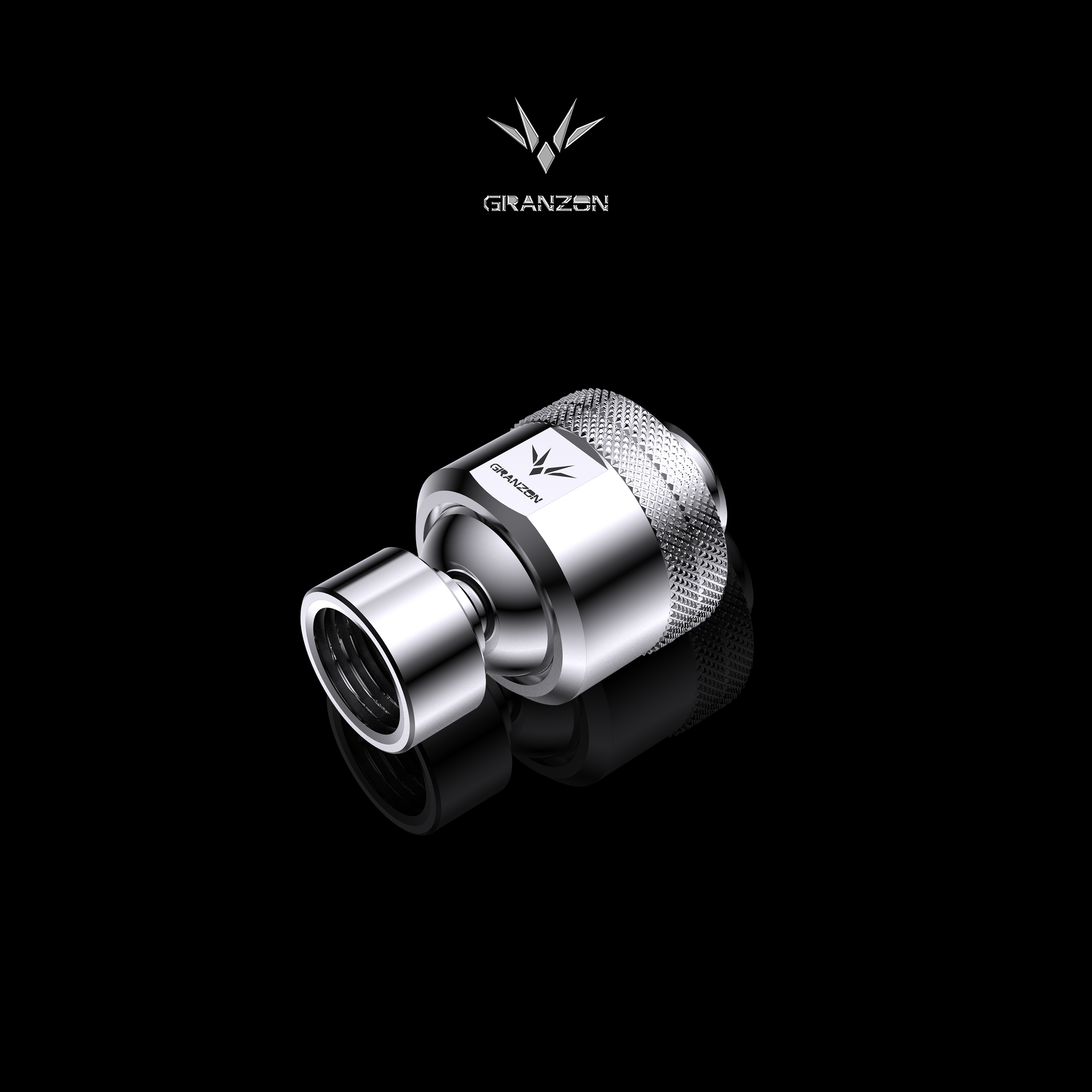 Granzon GD-X G1/4&#39;&#39;Multi-direction Rotary fittings 90/45 degree split water cooling fitting Adapter Male to Famale Connector
