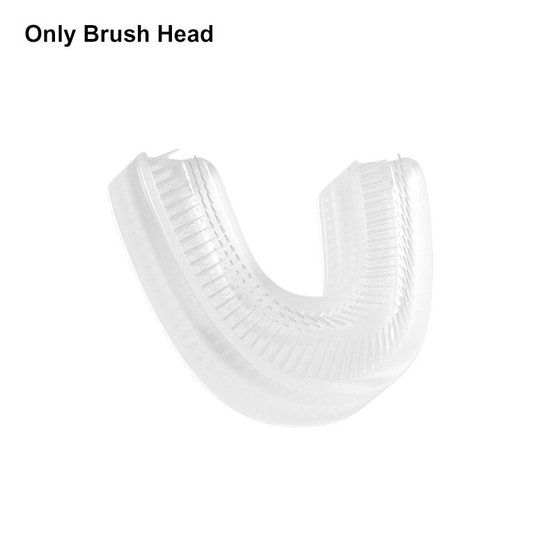 2 Styles Smart Electric Toothbrush 360° U-Shaped Automatic Ultrasonic Cleaning Toothbrush USB Charging for Aged 2-12: Only Brush Head