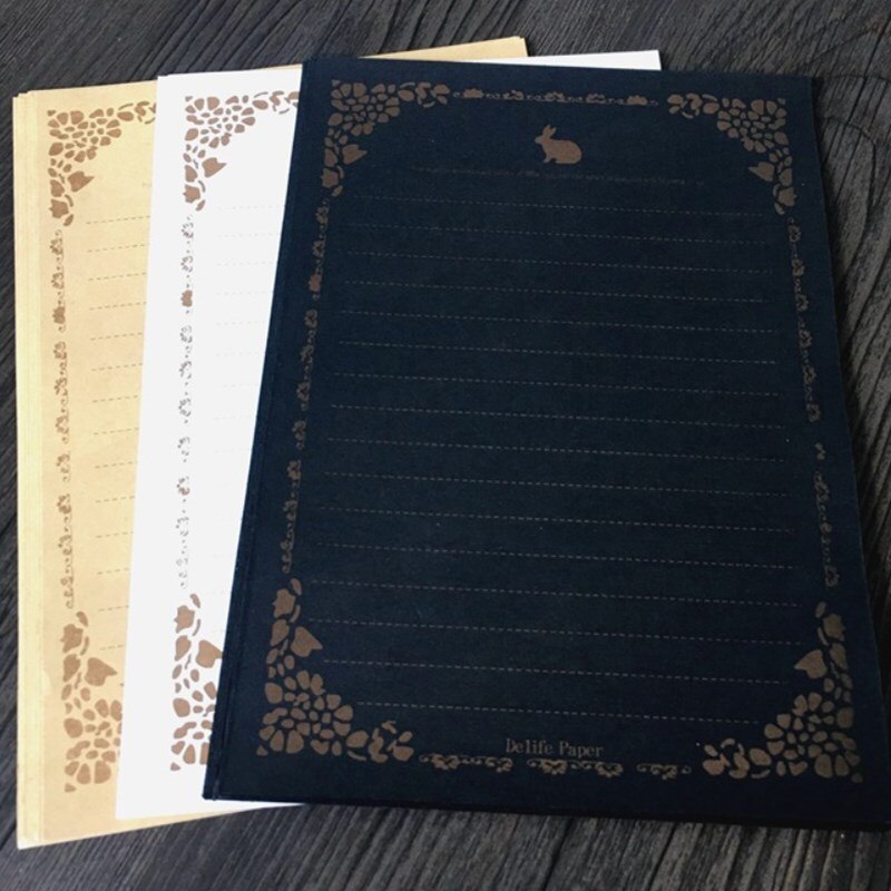 8 Sheet Writing Stationery Paper Note Letter Set For School Stationery