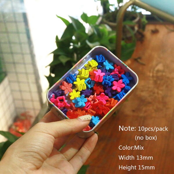 10 /20pcs Baby Girls Small Hair Claw Cute Candy Color Flower Blossoms Jaw Clip Children Hairpin Hair Accessories: H