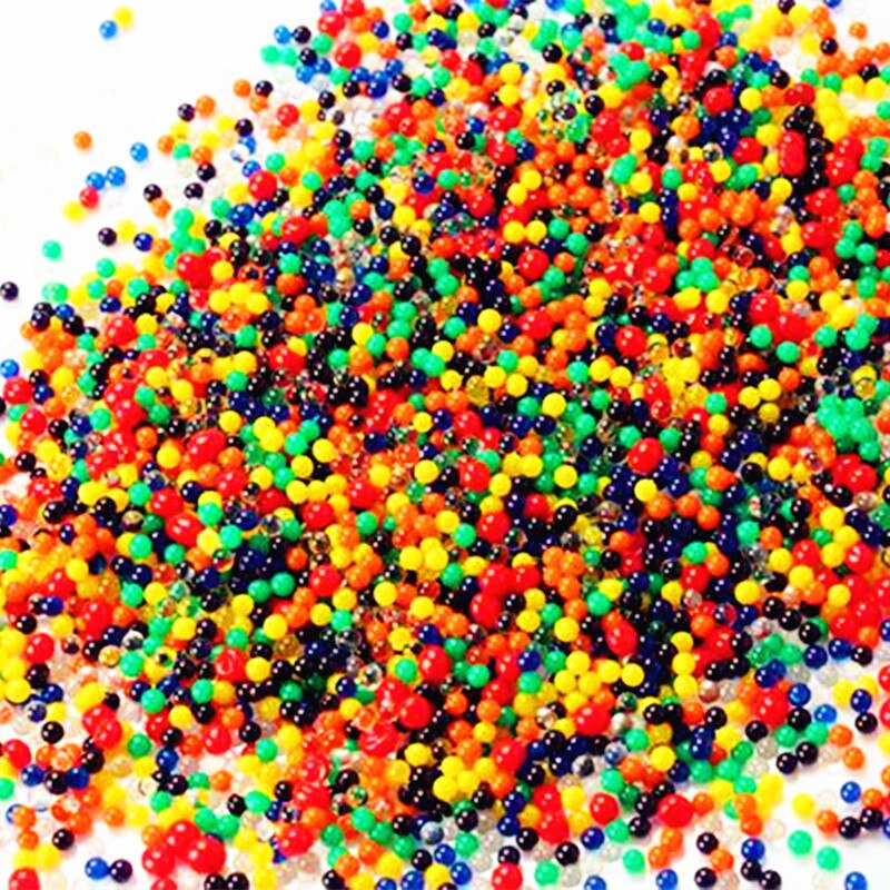 100 pçs/saco cristal do solo lama gel crianças crianças brinquedo água grânulos crescendo bolas de água casamento casa vasos decoração