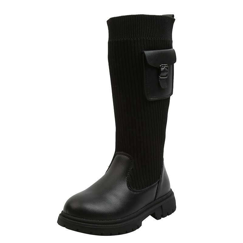 Crianças botas longas meninas na altura do joelho moda crianças meias botas de neve 2020 outono inverno princesa meninas esporte sapatos criança tênis