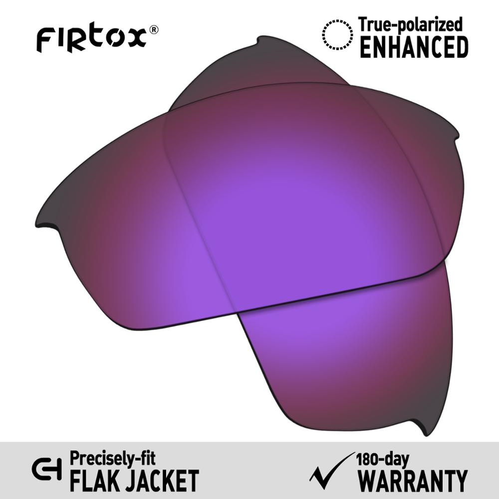 Firtox true  uv400 polariserte linser erstatning til oakley flak jakke solbriller (kun kompatibel linse) - flere farger: Lilla-polarisert