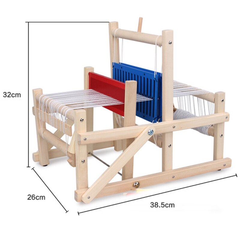 Wooden Traditional Weaving Loom Children Toy Craft Educational Wooden Weaving Frame Knitting Machine