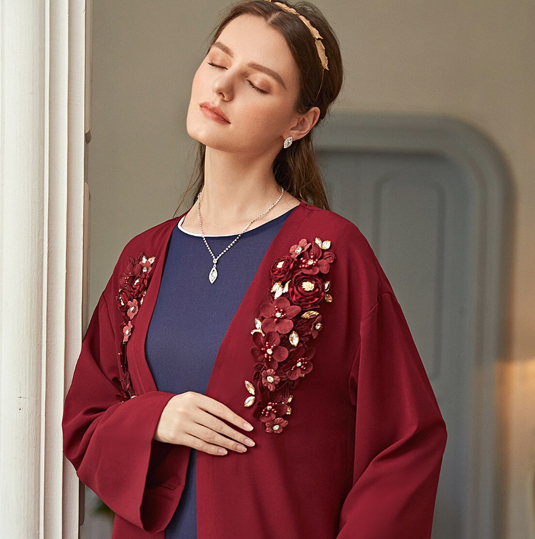 Abaya Kimono muzułmański sweter hidżab sukienka turecki islamska odzież Abayas dla kobiet Kaftan dubaj Kaftan Oman szata Djelaba Femme