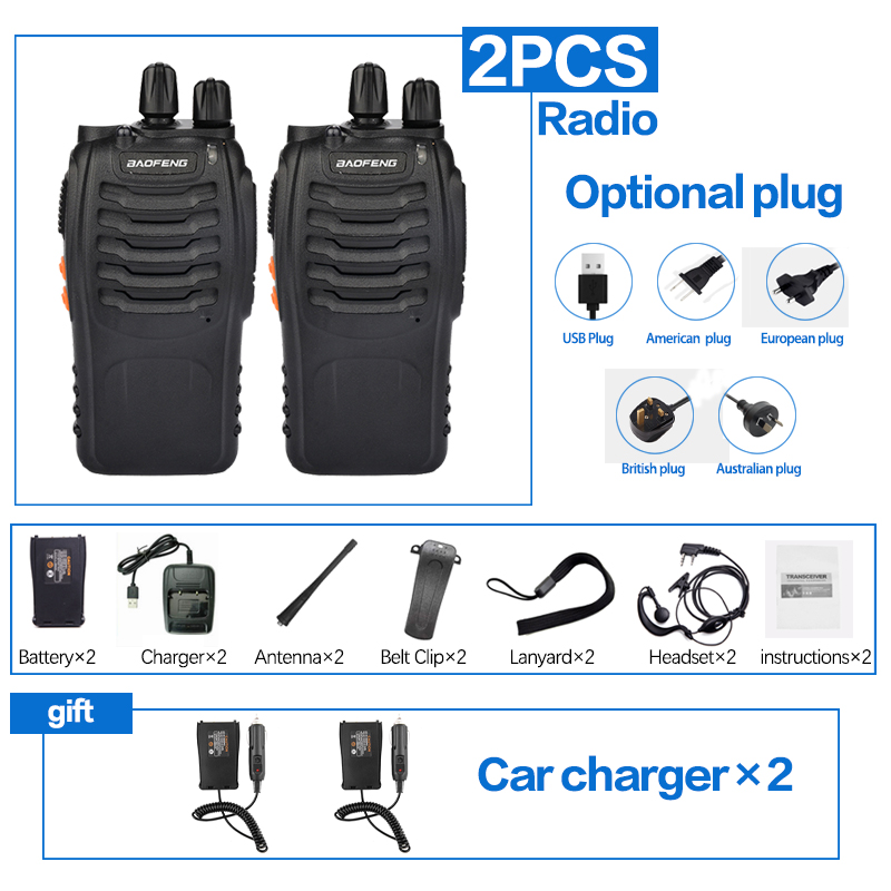 2Pcs/Lot baofeng BF-888S Walkie Talkie Two-way Radio Set BF 888s UHF 400-470MHz 16CH walkie-talkie Radios Transceiver: green / EU