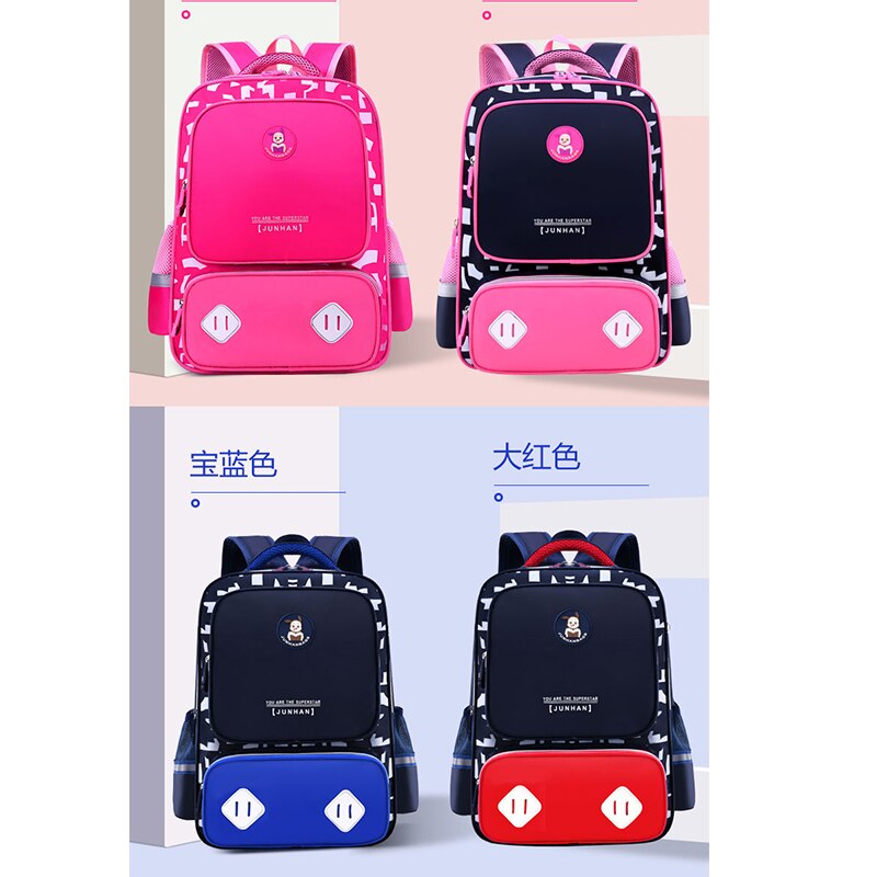 freundlicher Schule Taschen für Jungen Mädchen Grundschule Orthopädische Rucksack freundlicher Schul Wasserdichte Nylon Große Bookbags 6-12 Jahre