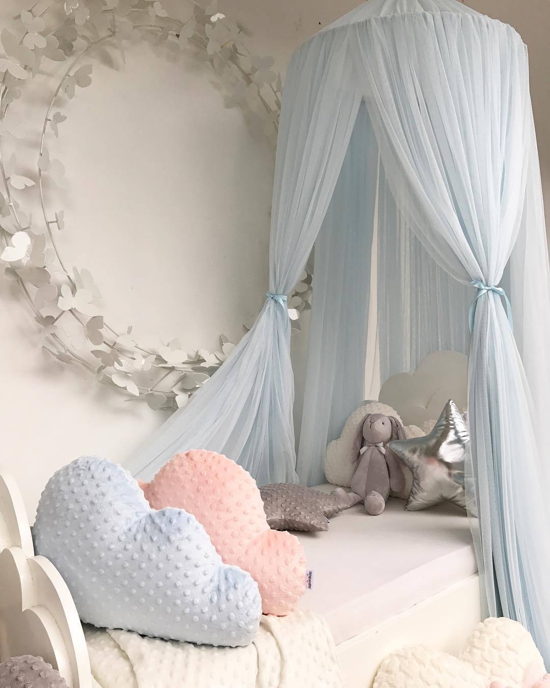 1pc Hängen Gebühr Prinzessin Moskito Netz Krone Runde Bildschirm Baldachin Insekten Bett Schleier Garten Camping Anti-Moskito freundlicher zimmer Deko