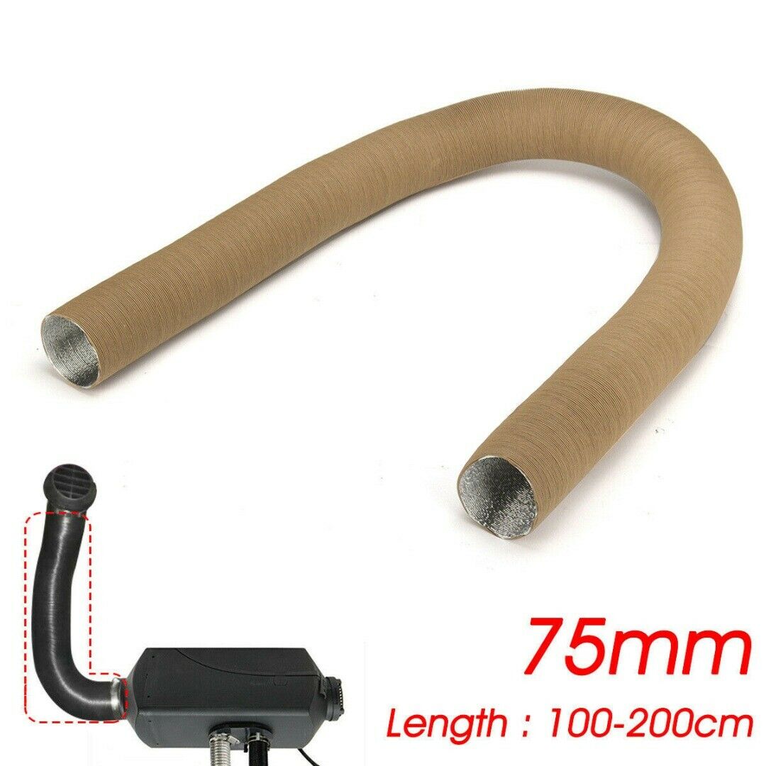 75mm Heater Duct Pipe Air Ducting 10025 For Webasto Diesel Heater Aluminum Corrosion & Flame Resistant
