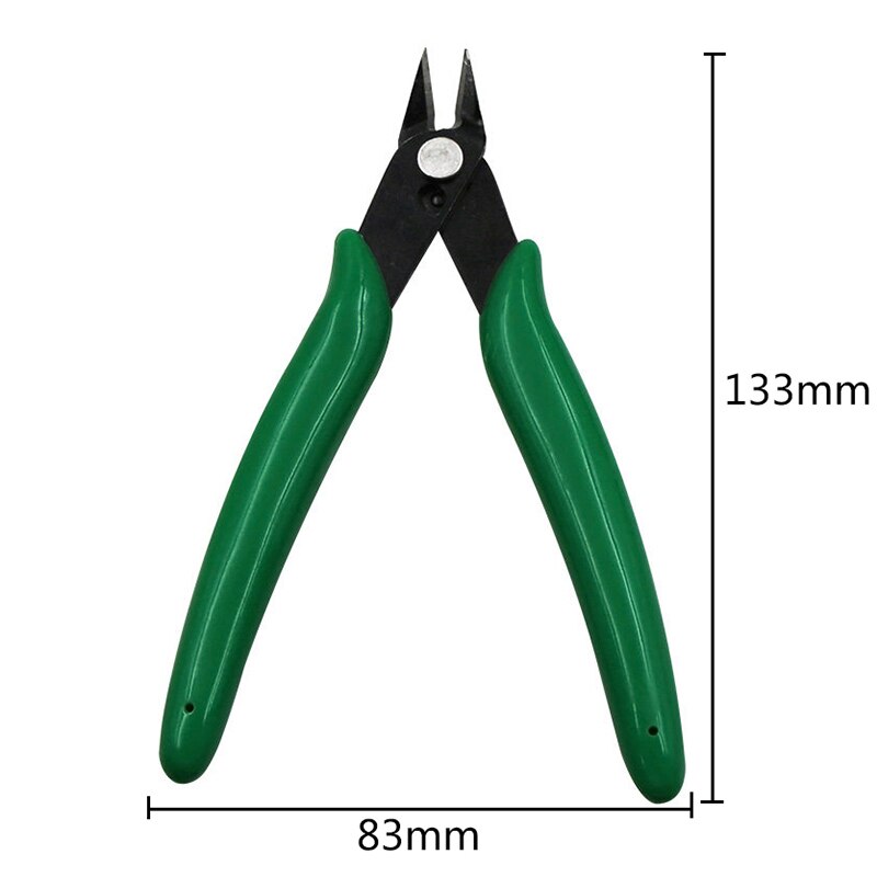 1PCS Electrical Wire Cable Cutters Cutting Side Snips Flush Pliers Nipper Hand Tools Pliers: dark green