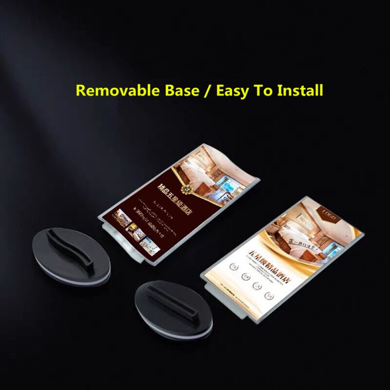 100*200mm T Shape Table Top Double SideAcrylic Sign Holder Restaurants Display Stand Portrait Style Menu Holder Ad Photo Frame