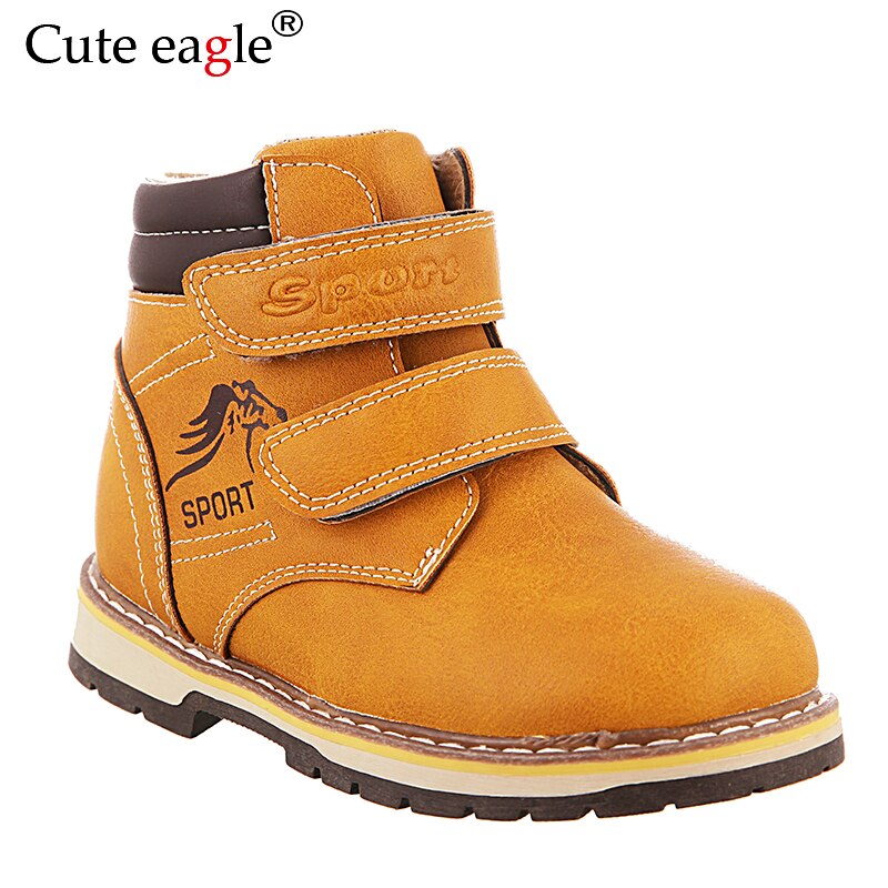 Vinterstövlar för pojkar filtstövlar små barn ylle plysch varma snöstövlar för pojkar & #39 ;s vattentäta martin boots eu storlek 27-32