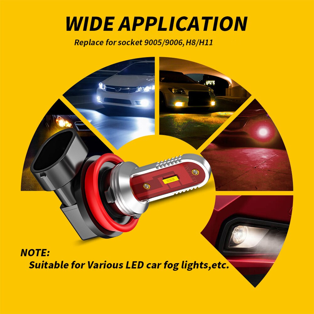 2. H8 H11 9005 9006 spare aluminum bulb for fluorescent fog led