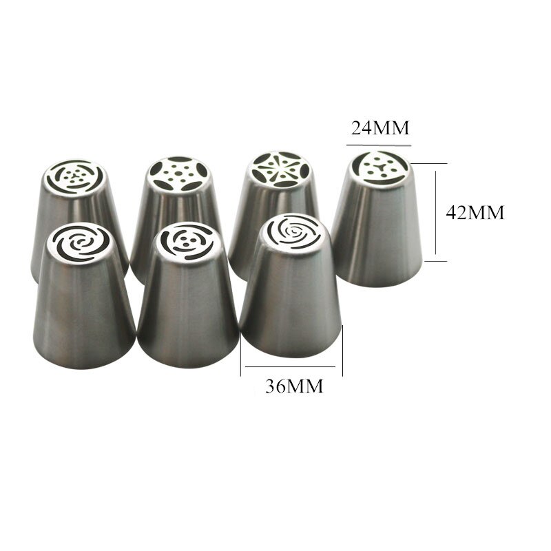 14PCS/Set Russian Icing Piping Tips 1 Pcs Silicone Bag 1 Coupler Leaf Nozzles Brush Cupcake Cake Decorating DIY Dessert