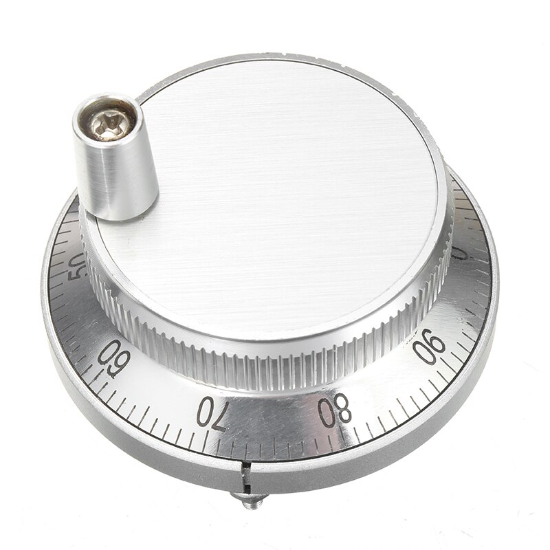 Silver 6Terminal 100PPR Electronic Hand Wheel Manual Pulse Generator Encoder CNC Pulser HandWheel Electronic Kit