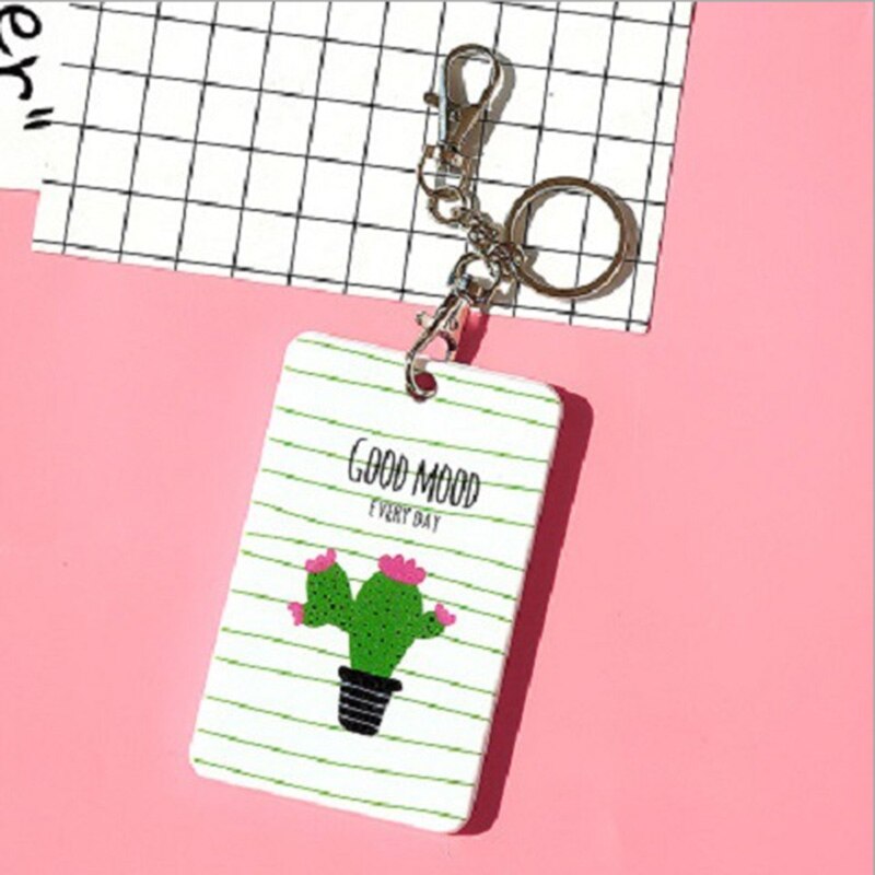 Cute cartoon ID card set bus card package key ring access control card protection set ID card card set