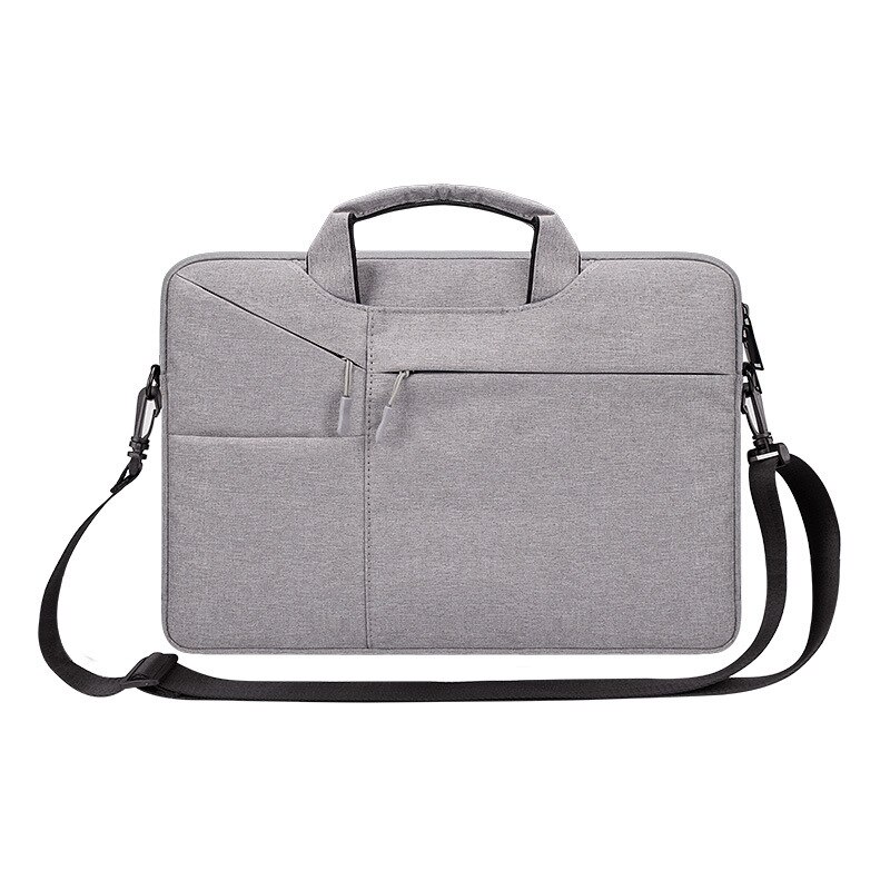 Bolso de hombro para ordenador portátil, bolso bandolera para ordenador portátil de 15,6 pulgadas, bolso con funda para Macbook de 13,3 pulgadas, maletín de viaje para HP, DELL y Xiaomi: Grey / 13.3 inch