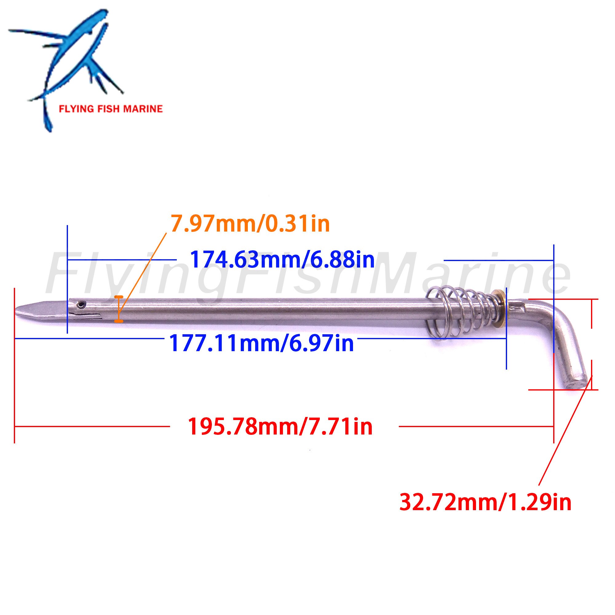 Outboard Engine 5040090 5040150 Tilt Thrust Rod & Spring for Evinrude Johnson OMC Boat Motor 4HP 5HP 6HP 8HP 9.8HP