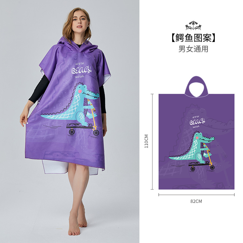 Surfen Poncho Kleid Handtuch Mikrofaser Bademantel Ponchos Surfer Kleid zum Surfen Schwimmen Tauchen Strand unisex: Blau