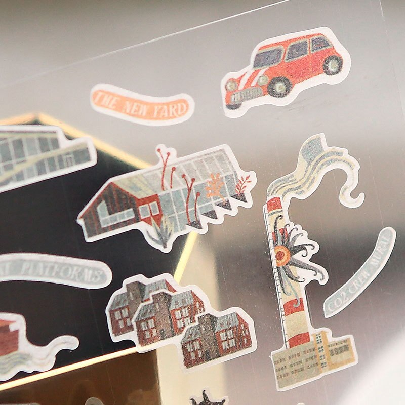 6 ontwerp mijn reis keuken kaart make-up papier sticker scrapbooking cartoon stijl planner boek decoratie