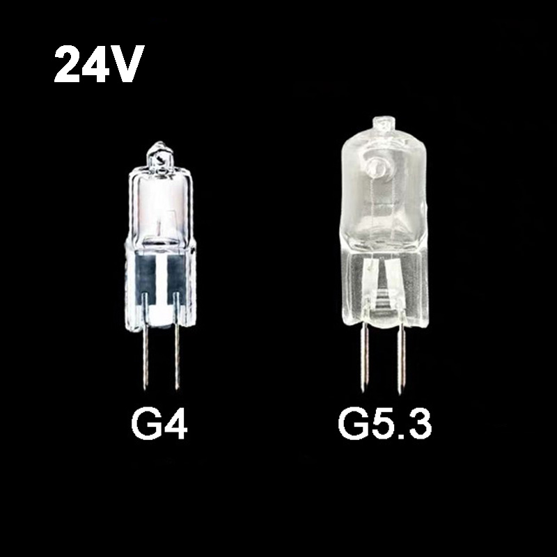5 stk. halogenpære, lampe, lys, 24v g4 g5.3 til optisk enhet, søkelys, lommelykt