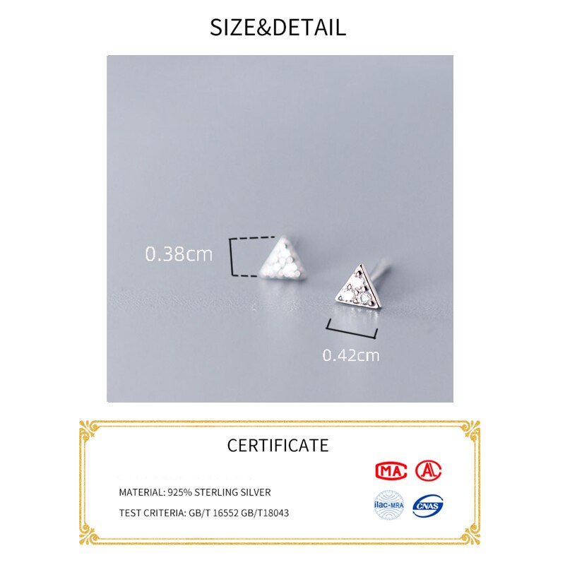 La Monada Stud Oorbellen Voor Vrouwen Zilver 925 Driehoek Geometrie Fijne Vrouwen Oorbellen Sieraden Stud Oorbellen 925 Sterling Zilver