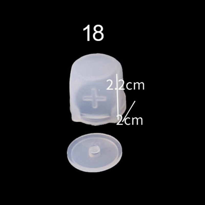 1pcs FAI DA TE Dadi Di Cristallo A Resina Epossidica Stampo In Silicone Arrotondato Multi-spec Digitale Specchio Stampo In Silicone per Strumenti di Creazione di Gioielli: 18