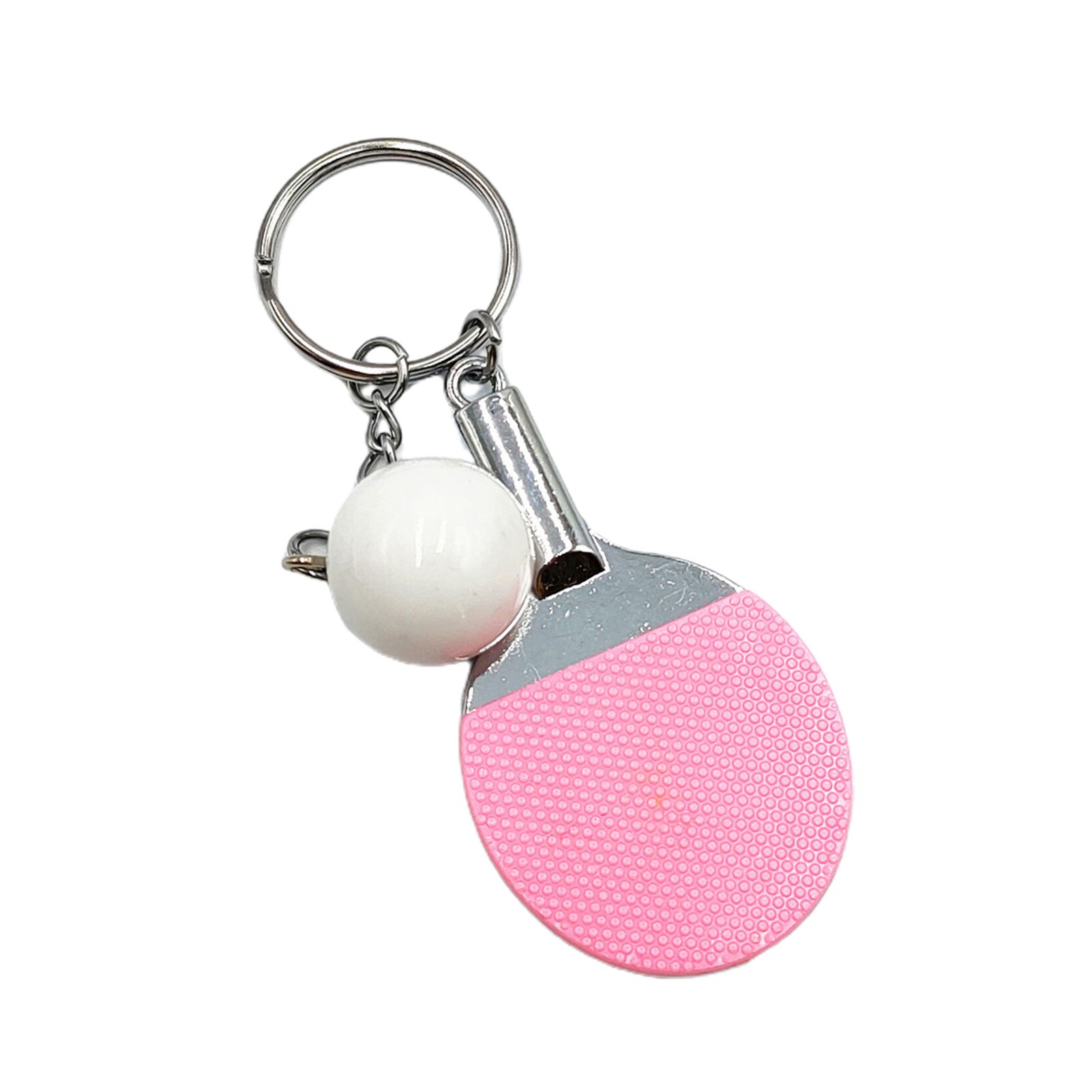 2 Stuks Sport Ping Pong Tafeltennis Bal Badminton Bowling Bal Sleutelhanger Sleutelhanger Sleutelhanger Sleutelhanger Souvenir: Pink